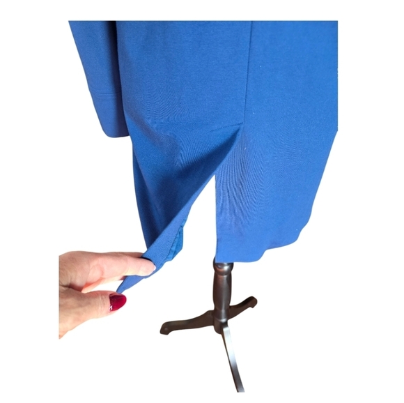 Chico's Teal Blue Button Up Knit Blazer Jacket M - Picture 7 of 9